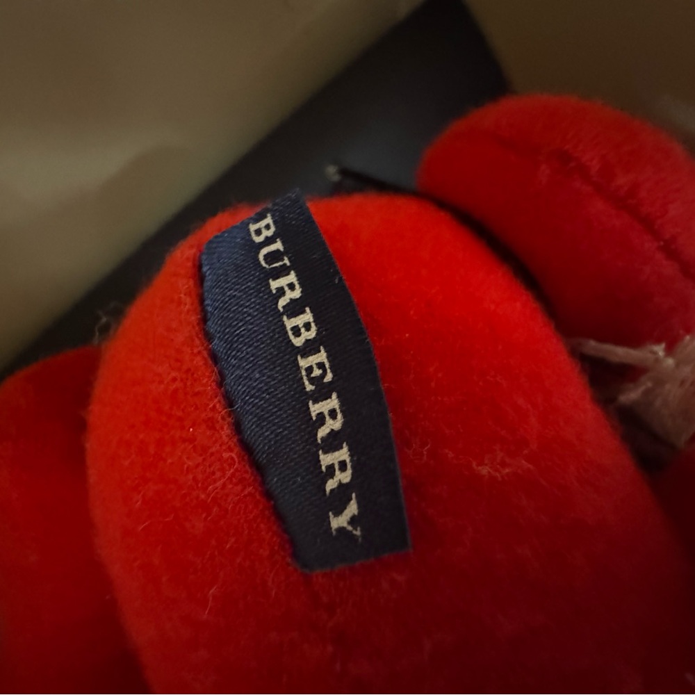 Burberry Red Thomas Teddy Bear with Plaid Accents NIB - Picture 6 of 7